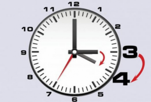 Местим стрелките на часовника с час напред