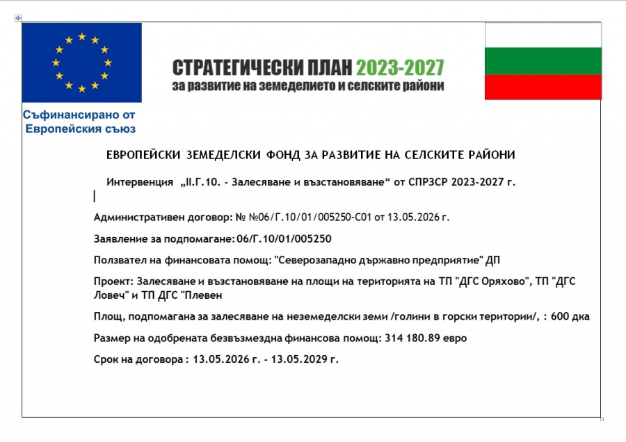 СЗДП стартира проект за залесяване и възстановяване на 600 дка горски територии