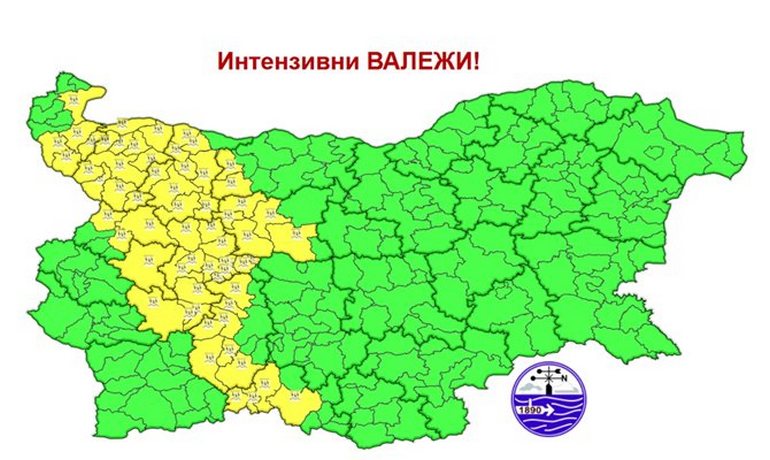 Опасност от гръмотевични бури и градушки в Северозапада